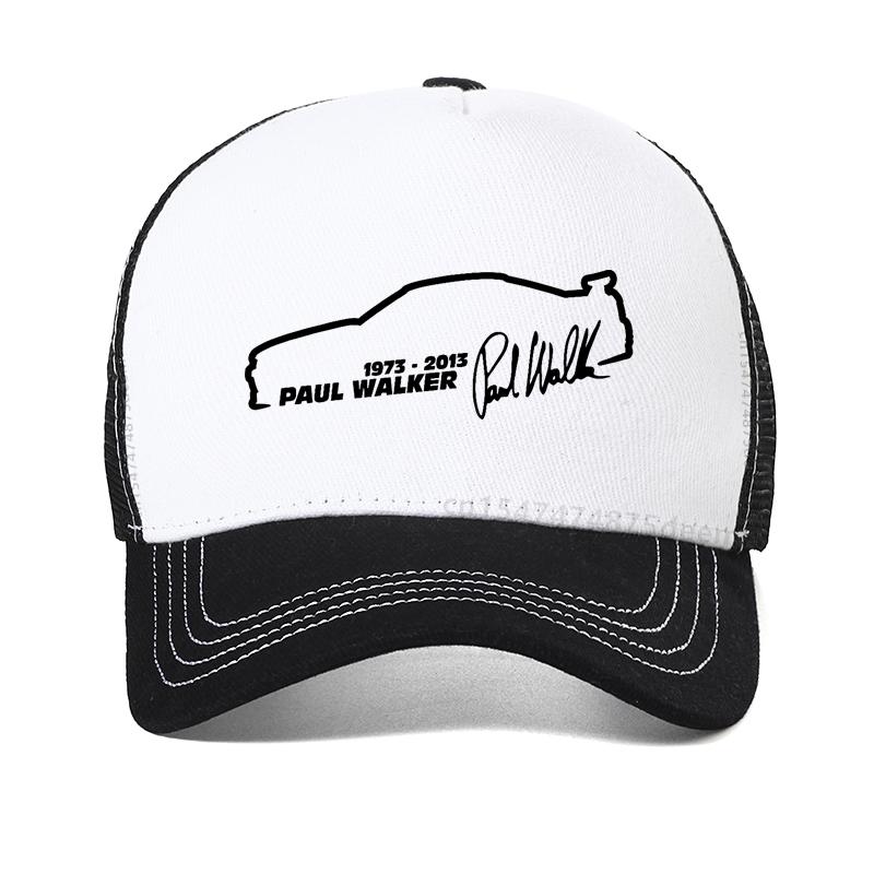 Paul Walker Fast And Furious Fashion Unisex Baseball Cap Summer Mesh Breathable Trucker Hats Men Racing Snapback Hats