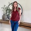 Damen Sommer V-Ausschnitt Pailletten Kurzarm Top Weste