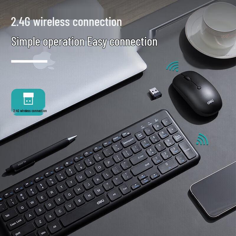 Deli LN400-B Wireless Keyboard and Mouse Combo