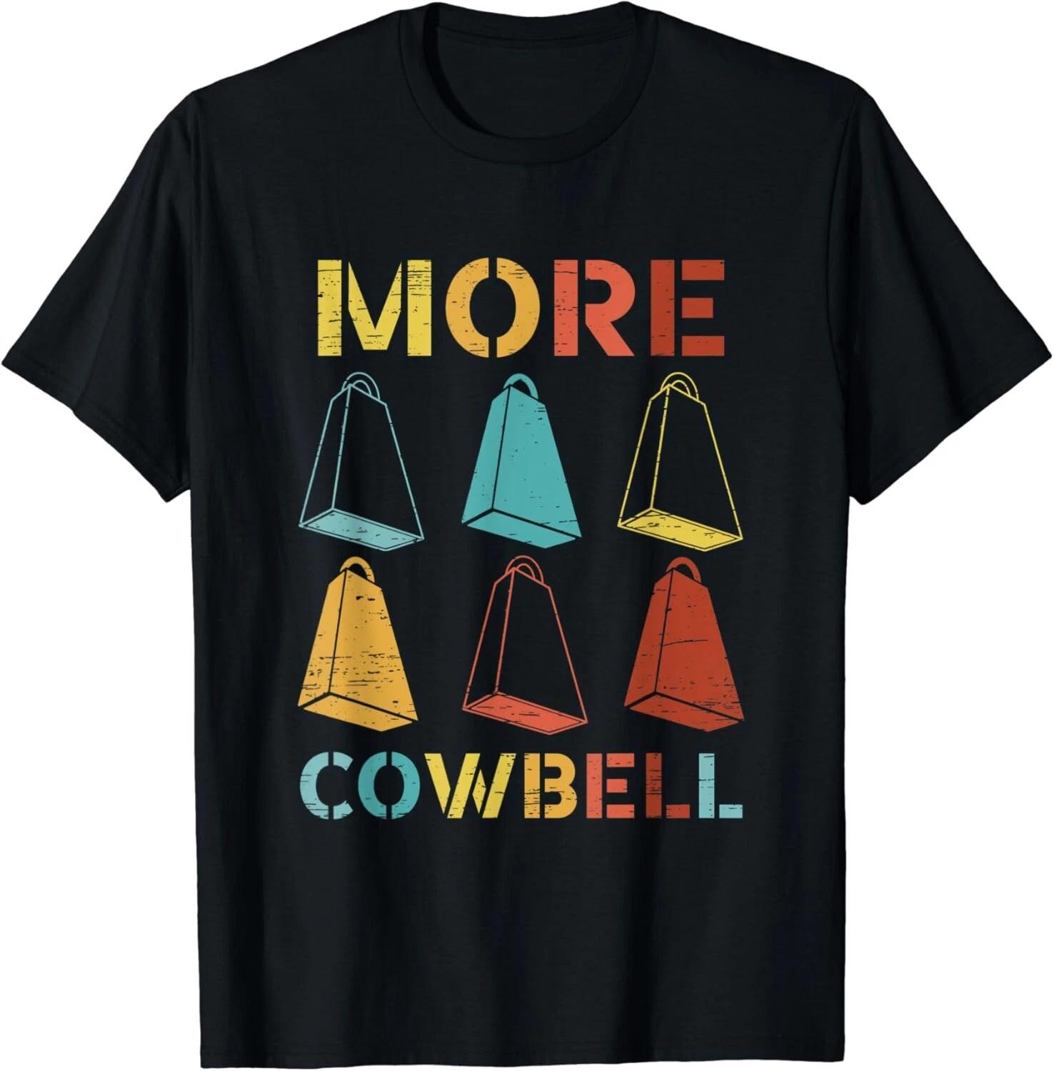 

Vintage Colours Concert Music More Cowbell Retro Gift Unisex T-Shirt XL