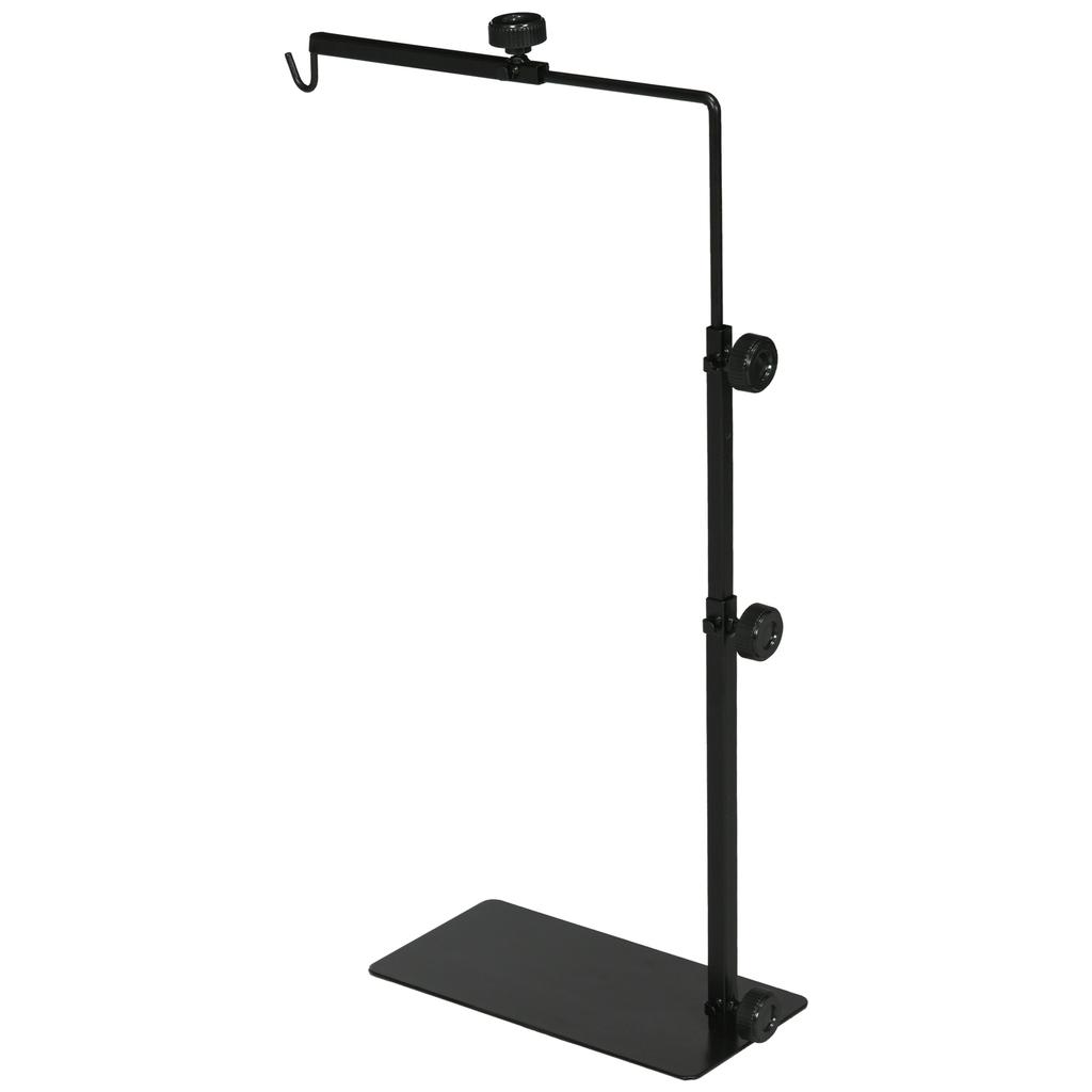 Wärmelampenständer für Terrarien, höhenverstellbar, 40x15x95cm, Schwarz