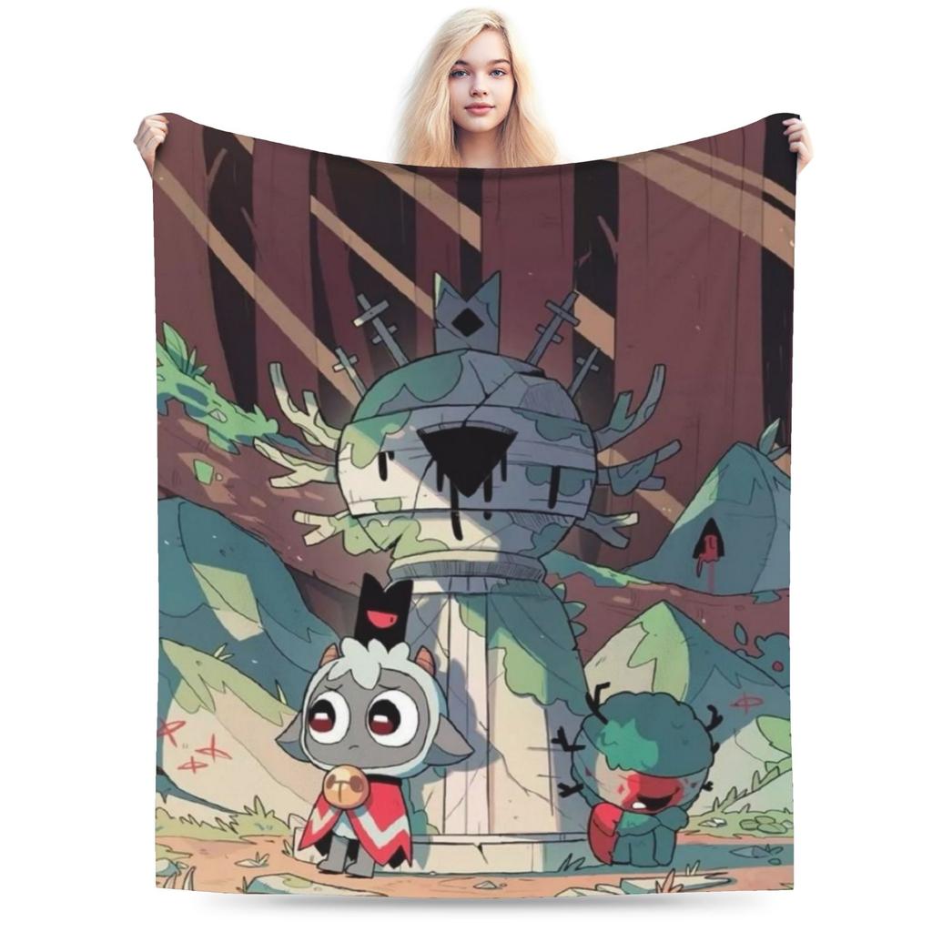 Cozy Cult Of The Lamb game Blanket Merch Home Decorative Blanket Throw Super Soft Velvet for Office