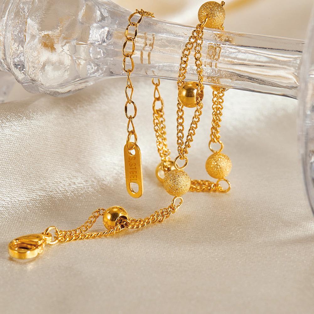 Versatile Accessories for Women Jewelry Fashion Beaded Bracelet Personalized Gold Plated Bracelets Stainless Steel ALN2601000136