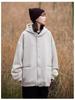 Unisex Japanese Retro Waffle Knit Hooded Cardigan - Loose Fit Solid Color Autumn/Winter Casual Jacket