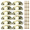 Set of 12 Retro Semicircular Iron Drawer Pulls, 82mm, for Home Cabinet Decoration.