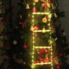 Weihnachts Kletternder Weihnachtsmann Lichterkette - Dekorative Leiter für Baum oder Zuhause