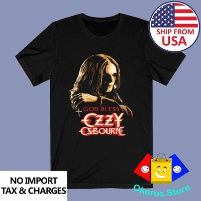 Ozzy Osbourne God Bless Men's Black Size S To 3XL