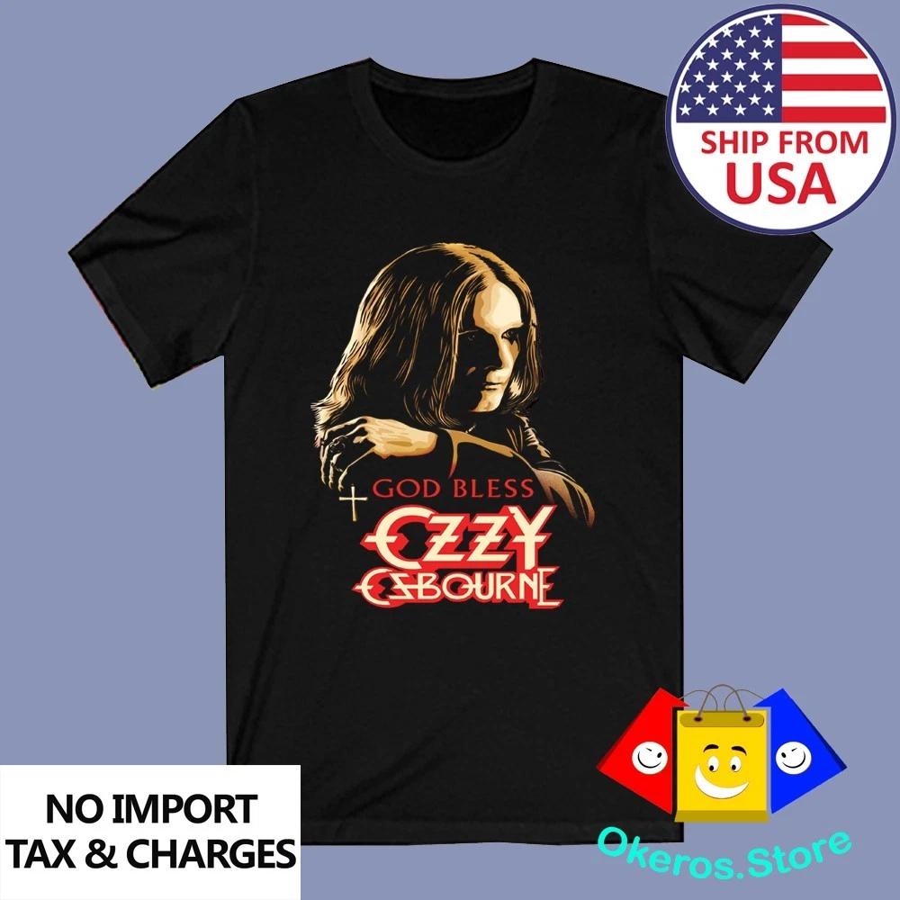 Ozzy Osbourne God Bless Men s Black Size S to 3XL M