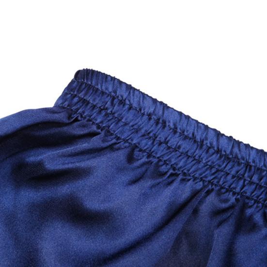 Men Beach Shorts Satin Soft Solid Color Underwear Elastic Waist Sleeping Plus Size Loose Pajamas Bottoms Men Clothes