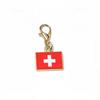 10 Stück Emaille Nationalflaggen von Ländern Anhänger mit Karabinerverschluss DIY Schmuckherstellung Zubehör für Schlüsselanhänger Armband