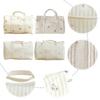 Baby Diaper Bag Embroidered Nappy Organizer Cute Cartoon Messenger Bag with Zipper Mom Bag Storage Bag Luggage Tote Bag