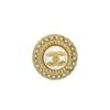 CHANEL round classic double C logo metal earrings for women