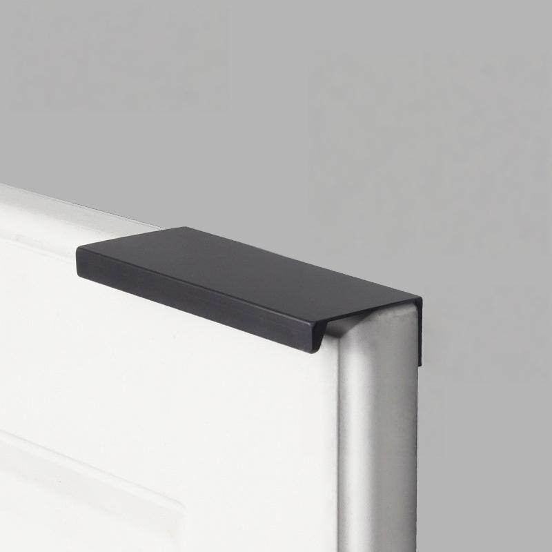 Invisible Cabinet Handles, Aluminum Edge Pulls for Sliding Wardrobe Doors, Side Mount Embedded Finger Pulls for Kitchen Cabinets