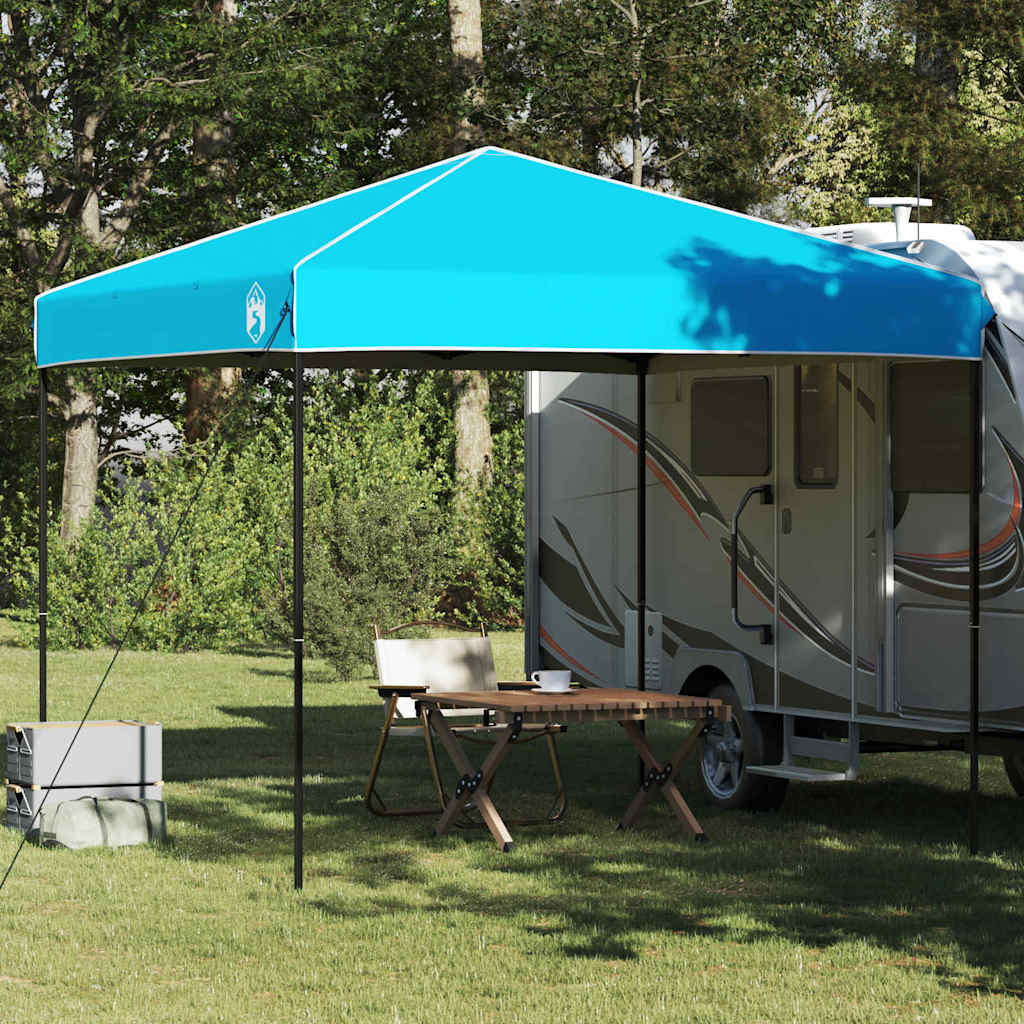 Pop Up Gazebo Blue 243 X 243 X 251 Cm Fabric