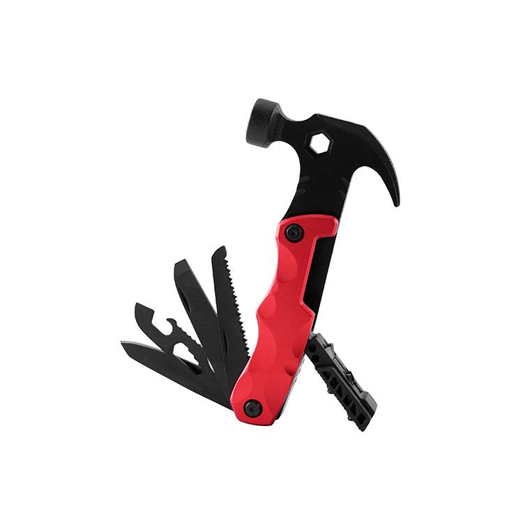Multifunctional Sheep Horn Hammer Outdoor Camping Portable Combination Tool Home Emergency Repair Hammer Knife Wood Saw Wrench