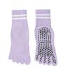 Women Striped Mid Calf Five Toe Yoga Socks Non Slip Silicone Sole Breathable Pilates Socks for Fitness Dance