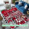 Ohio State Football Print Area Rug, Multi-functional Office Chair Sofa Carpet, Easy Clean Carpet for Home and Living Spaces