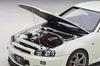 AUTOart 1/18 Scale Nissan Skyline GT-R (R34) V-Spec II White Pearl Finished Product 77406