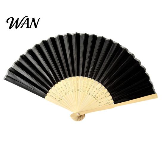 Lightweight Bamboo Fan Chinese Style Silk Folding Fan, Ribs Decorative Handheld Summer Cooling Portable Party Favors for Men Women Wooden