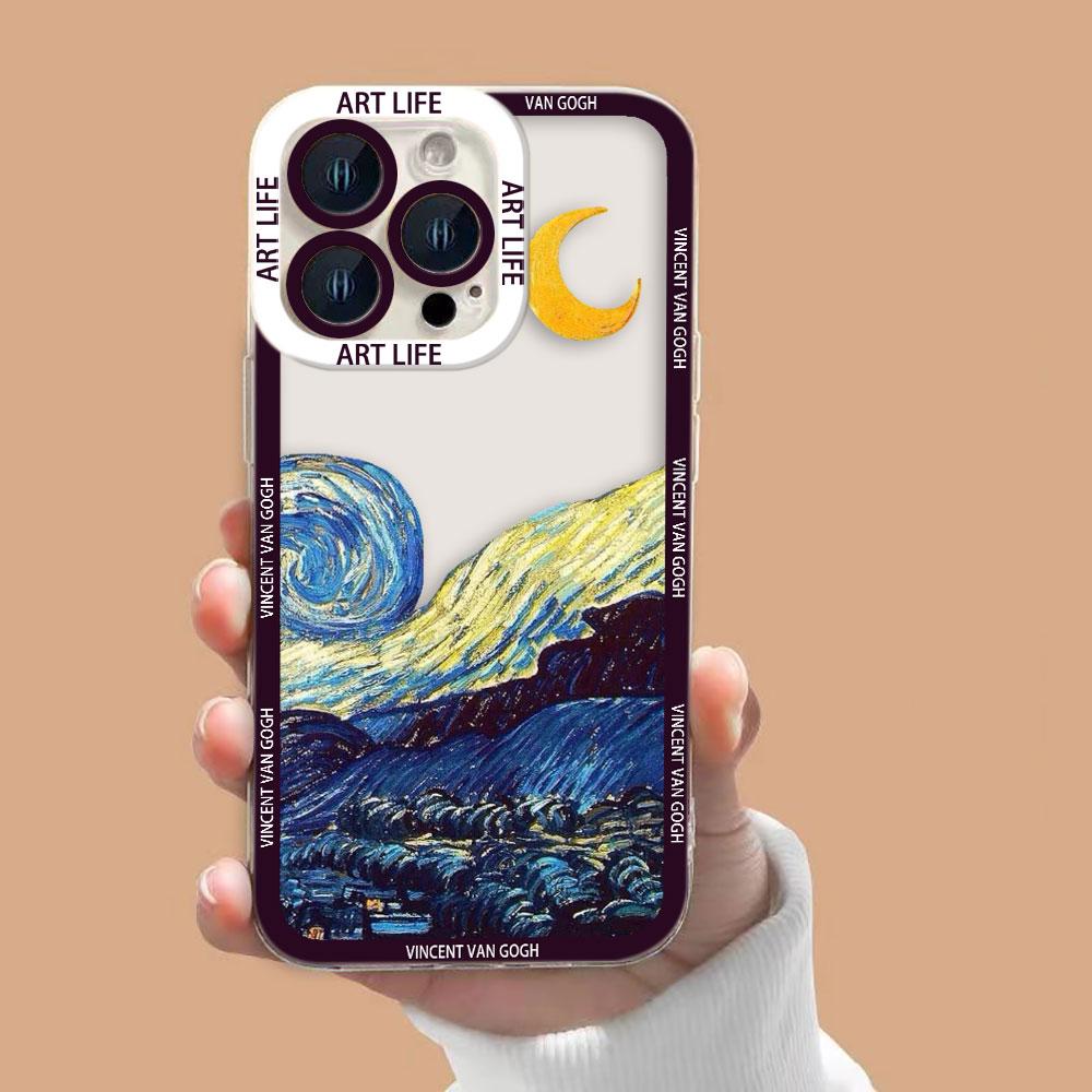 Sunflowers The Starry N-Night Clear Phone Case For Samsung A02 A03 A04 A05 A05S A06 A7 A10 A12 A13 A14 A15 A16 NOTE 10 20 Case