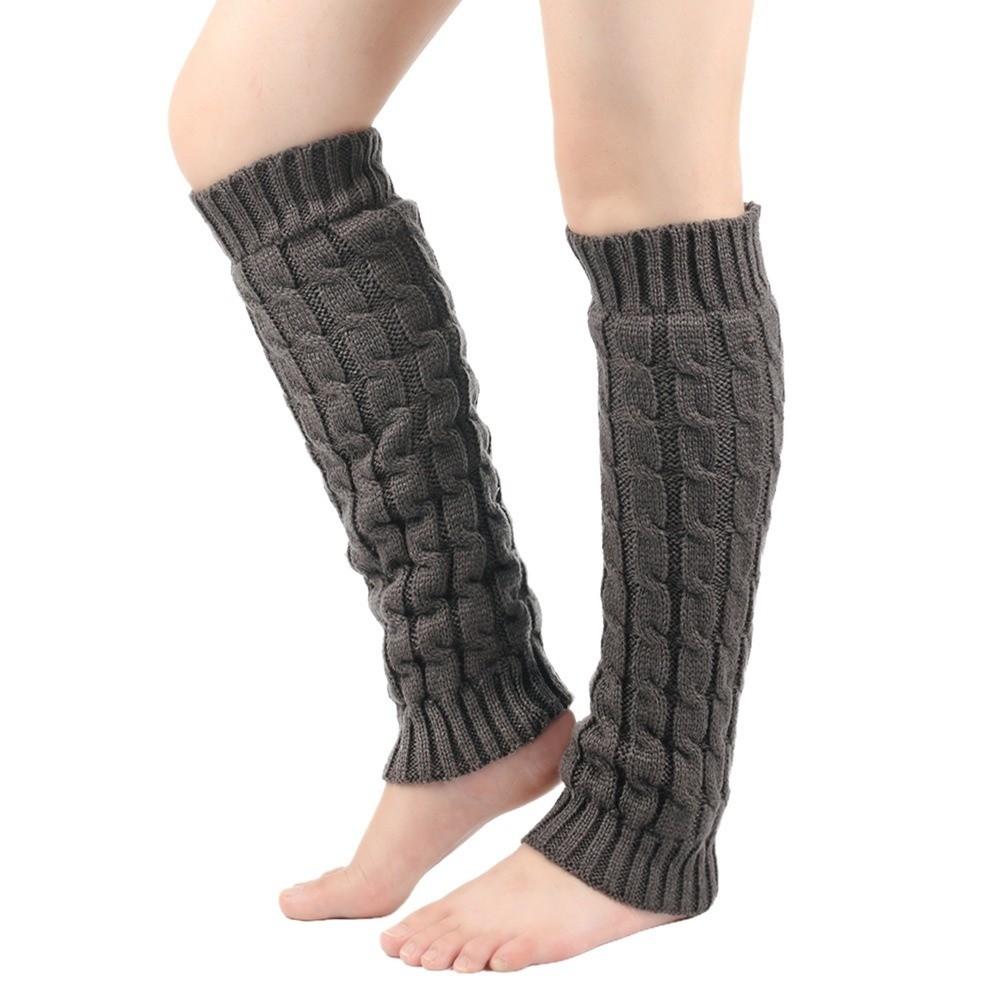 Foot Cover Fleece Leg Warmers Knee High Knitted Leg Coverings Fashion Winter Leg Warmers  Women