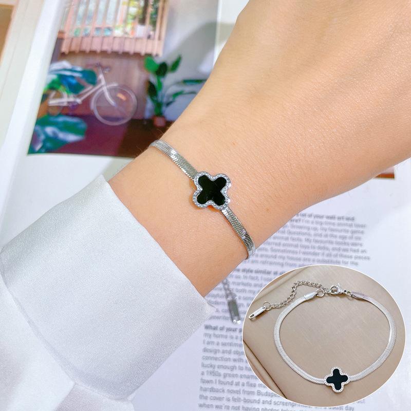 Dongmen Personalized Lucky Grass Snake Chain Round Bead Furnace Gold Bracelet Female Retro Girlfriend