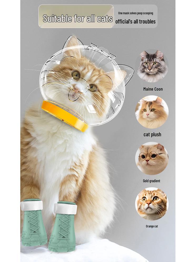 Transparent Outdoor Cat Muzzle: Anti-Scratch, Breathable, Anti-Bite Protective Cover