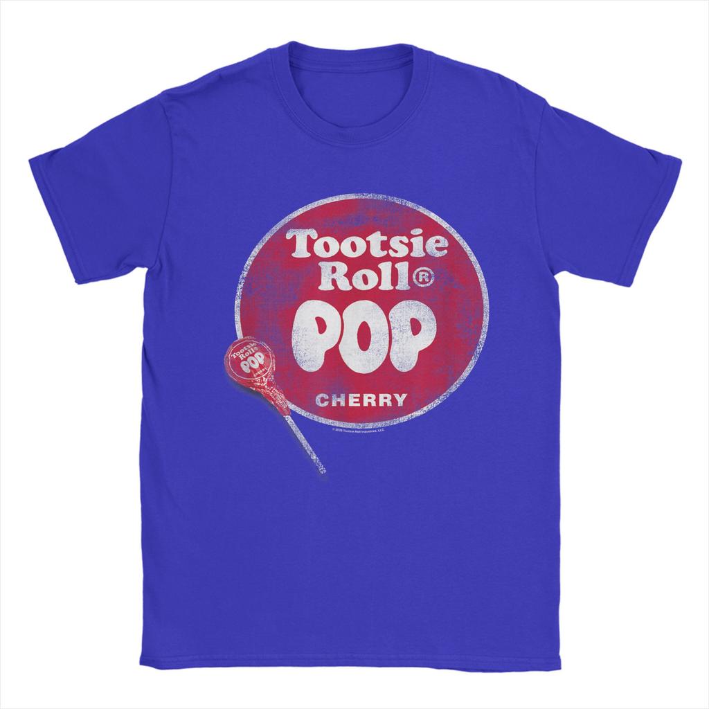 Vintage T Shirt Summer Tootsie Roll Pop Logo Fashion T-Shirts Cotton Tee Shirt for Male Y2K Fun Design Short Sleeve Tops