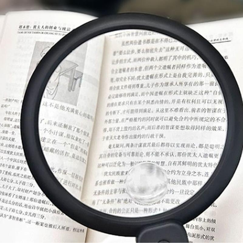 Magnifying Glass with Light Gooseneck Magnifier for Reading LED Large Magnifier for Book Handheld Neck Desktop Use
