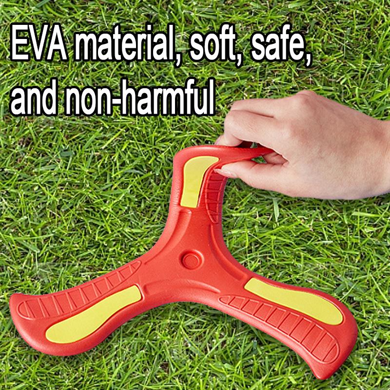Kids Soft Boomerang Toy Three-Leaf Cross Outdoor Flying Disc Interactive Sports Game for Adults and Kids Decompression Gift