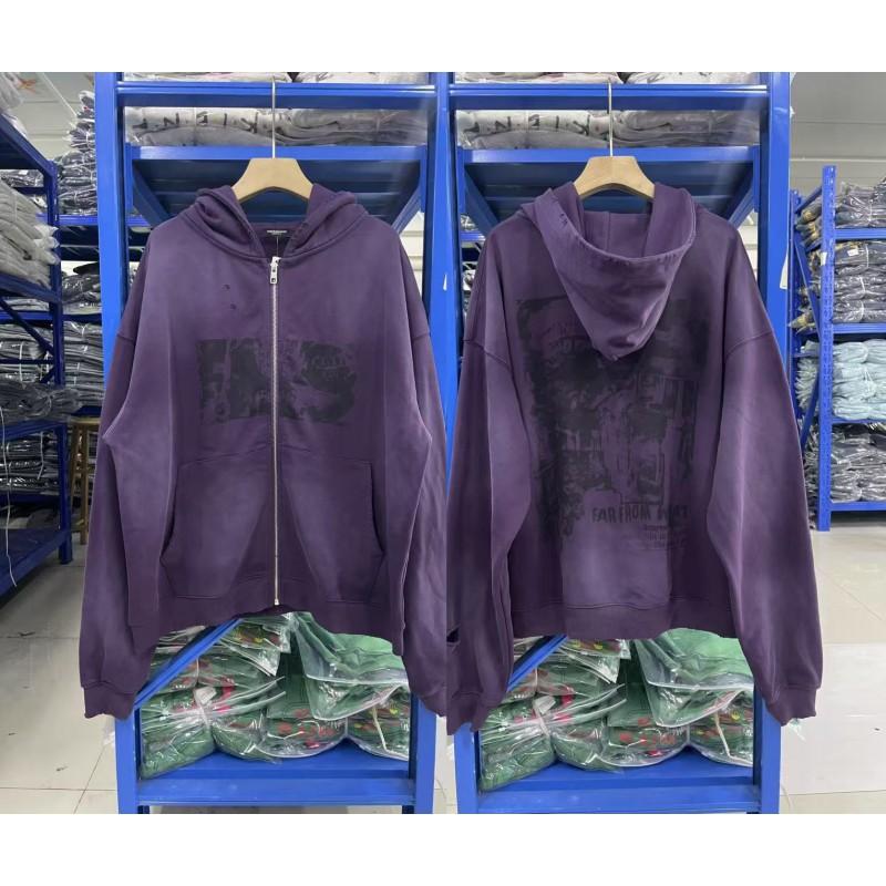 Oversized Vintage Washed Hooded Sweatshirt Men Women Teens Streetwear Loose Fit Cotton Pullover Fall 2025