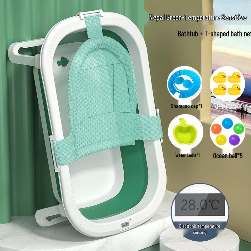 Foldable Dual-Use Baby Bathtub for Newborns - Sit & Lie Positions