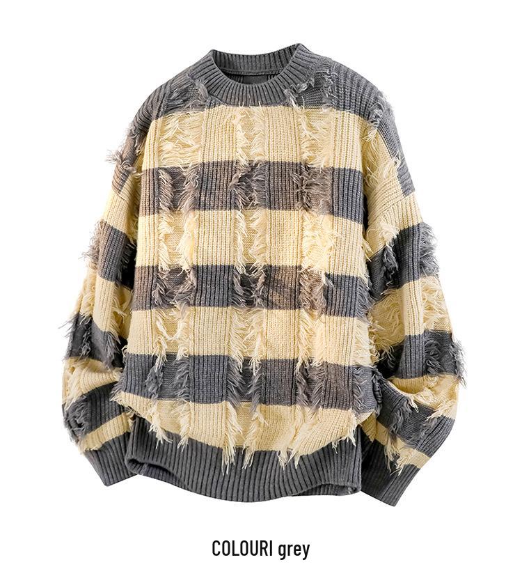 Asymmetrical Fringe Sweater: American Casual Fashion for Autumn/Winter 2025