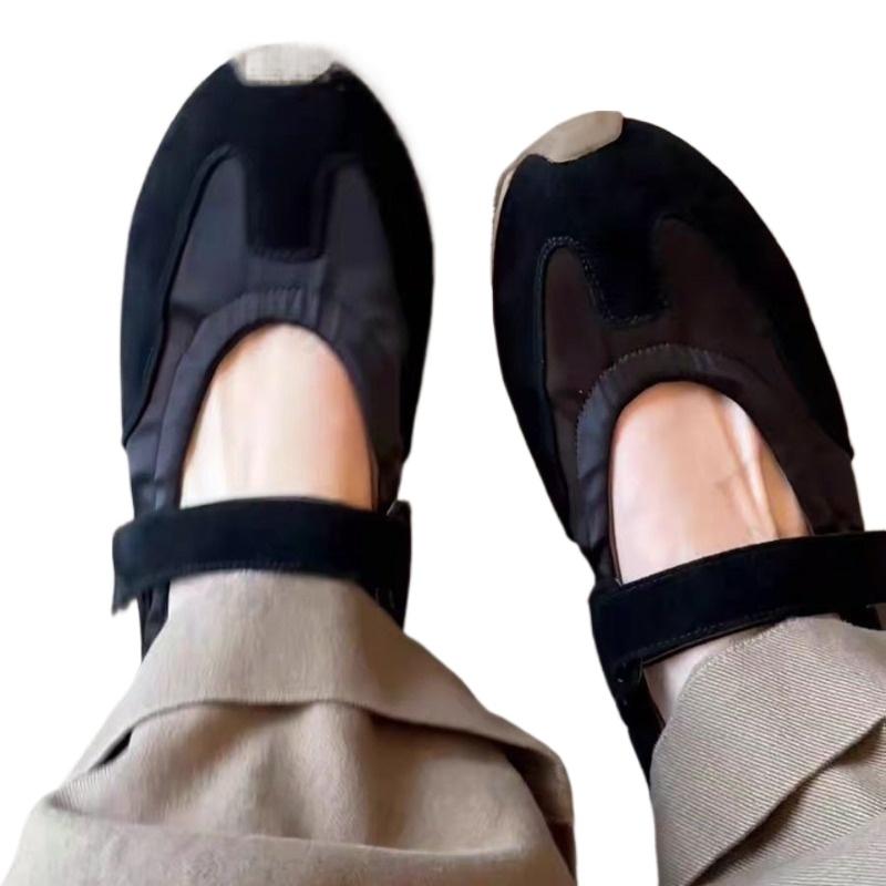 Fashion Women Ballet Flat Shoes 2025 Autumn Comfortable Anti Slip Outdoor Casual Shoes Retro Shallow Mouth Mary Jane Shoes Zapatos Mujer