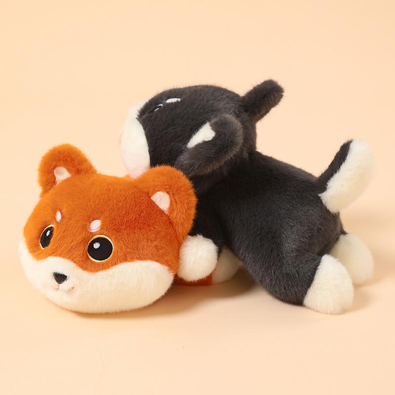 35Cm Lying Cute Dog Puppy Doll Stuffed Shiba Inu Husky Plush Toy Fluffy Appeasing Birthday Present