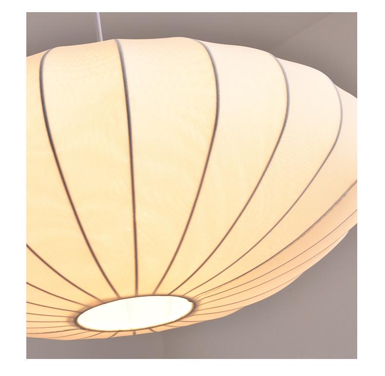 Wabi-Sabi Style Pendant Light: Japanese Fabric Lantern for Dining & Bedroom