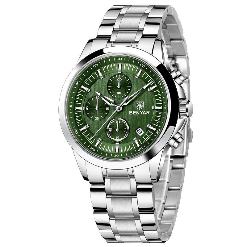 

BENYAR Men s Watch Multi-function Chronograph Waterproof Sports Calendar Quartz Watch