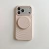 Water Ripples Solid Color Liquid Silicone Case for iPhone Air 13 14 15 16 17 Pro Max Folding Bracket Kickstand Shockproof Cover