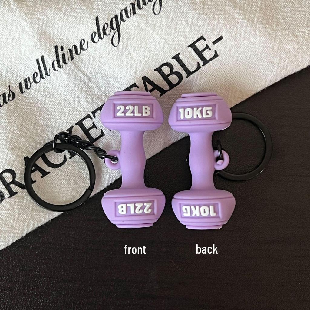 Miu Series Mini Barbell & Dumbbell Plate Keychain Bag Charm