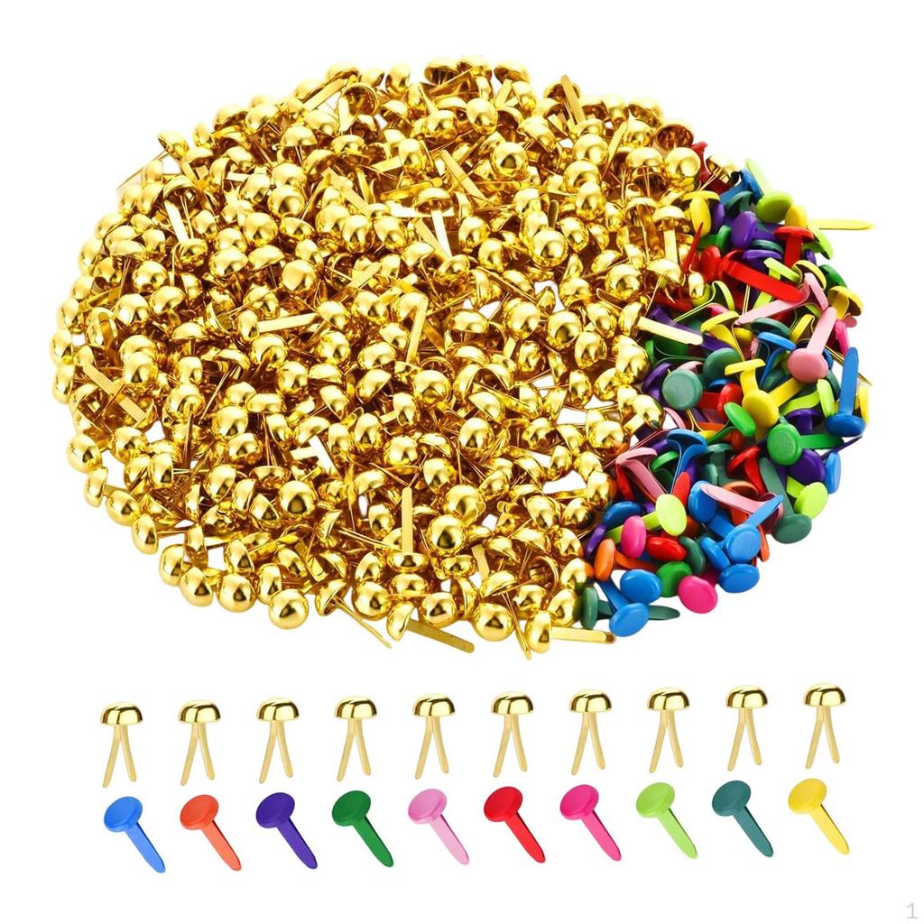 300 Brad Fasteners, Push Pins for Scrapbooking, Craft Supplies, Card Making