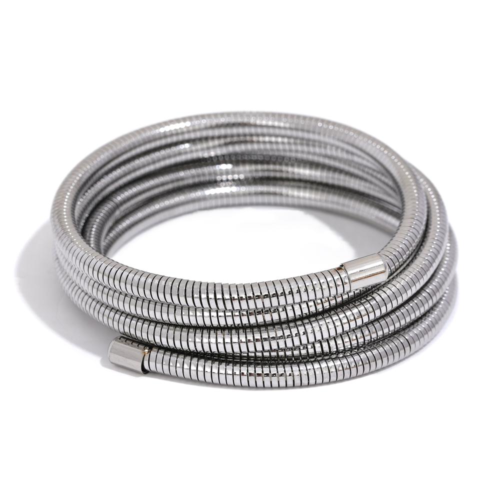 

Yhpup Stainless Steel Stackable Multi-Layer Wrap Arm Bracelet Bangle Metal Elastic Waterproof Fashion Unisex Jewelry Men Women