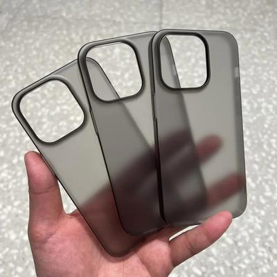 Ultradünne, matte, harte PC-durchscheinende, klare Telefonhülle für iPhone 15 14 Plus 13 12 11 Pro Max, stoßfeste, schlanke, seidige Hautabdeckung
