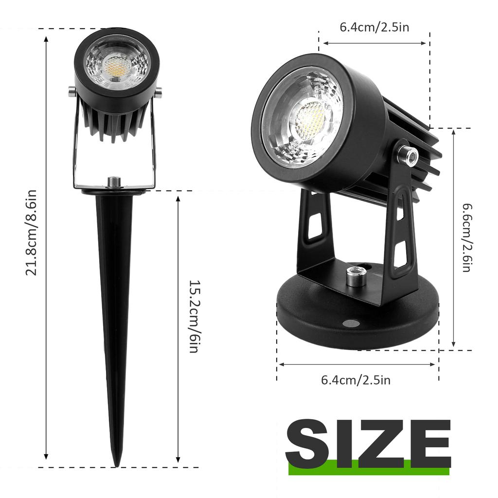 LED Uplight Lawn Lamp Indoor and Outdoor Plant Spotlight Plant Landscape Lighting 3w USB Power Saving 10 Brightness Levels