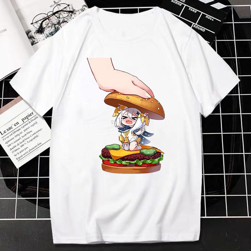 Tshirt Genshin Impact Game Tops Kawaii Impresso Grfica De Personagens Dos Jogos Clssicos Cartoon Harajuku T Streetwear Novo