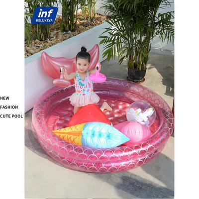 Piscina Inflável de Sereia em PVC Xiaolü para Bebês e Crianças Pequenas – Piscina de Bolinhas Oceânicas Espessada