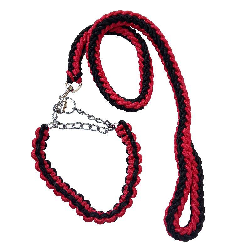 Nylon Eight-strand Braided P-rope Large Dog Dog Chain Pet Collar Leash Small Medium and Large Dog Walking Leash