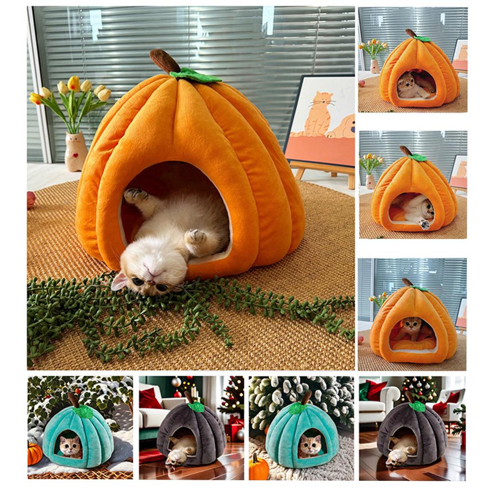 Halloween Small Cat Bed For Indoor Cats Warm Winter Cat Sleeping House Waterproof Portable Portable Dog House For Indoor Outdoor