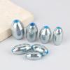 20Pcs Alloy Hollow Olive Fishing Sinkers3/ 4/6/8/10/12/15G Wax Coating Fishing Weight Steel Fishing Weights Accessories