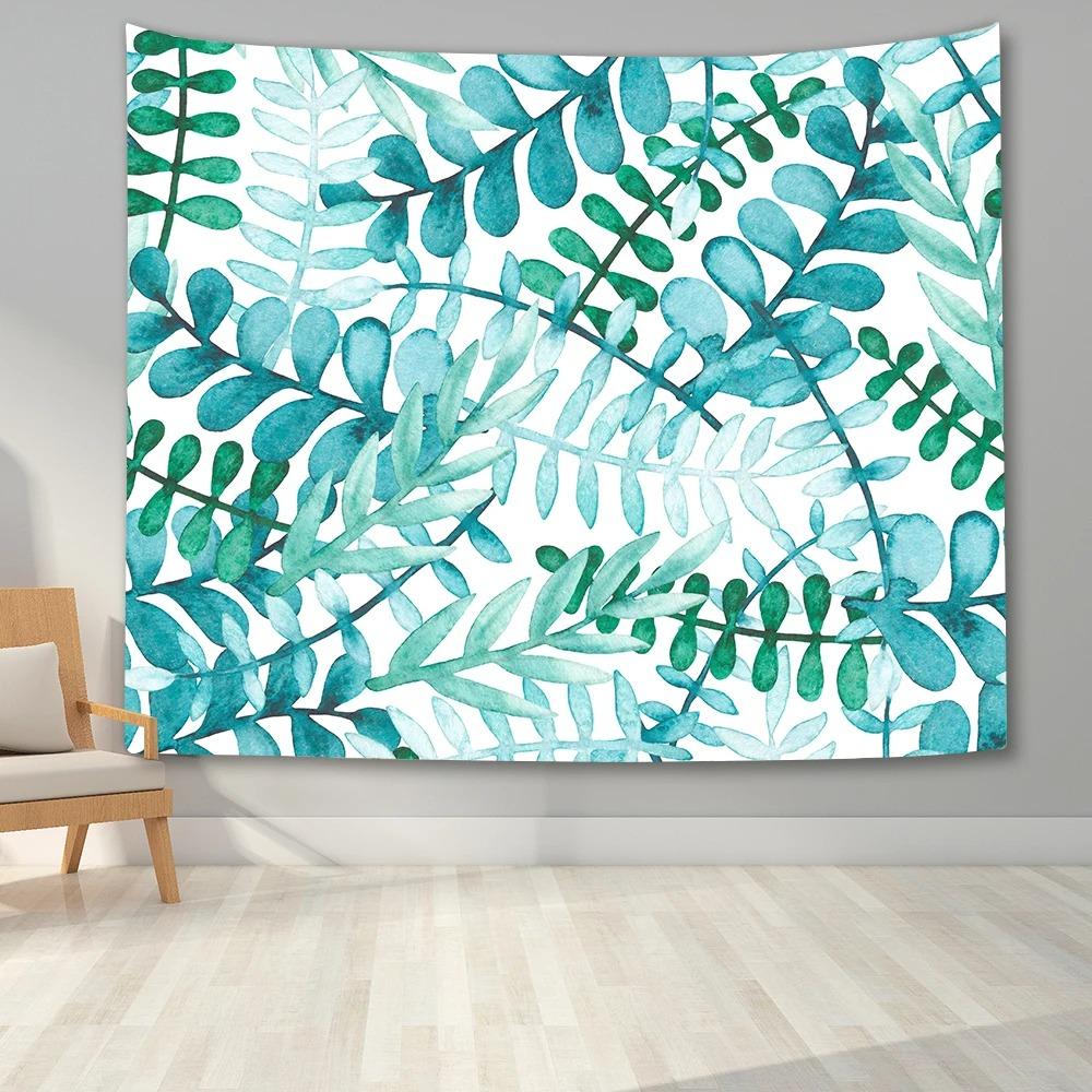 Office Living Room Tapestry Tropical Plant Leaves Hanging Cloth Home Wall Decoration Tapestry