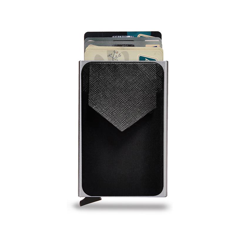 Men's RFID Metal Card Holder Wallet with Money Clip - Anti-Demagnetization, Multifunctional Design